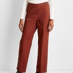 NWT Future Collective Women's Straight Leg Pant Rust Size 22 / 24” waist width.